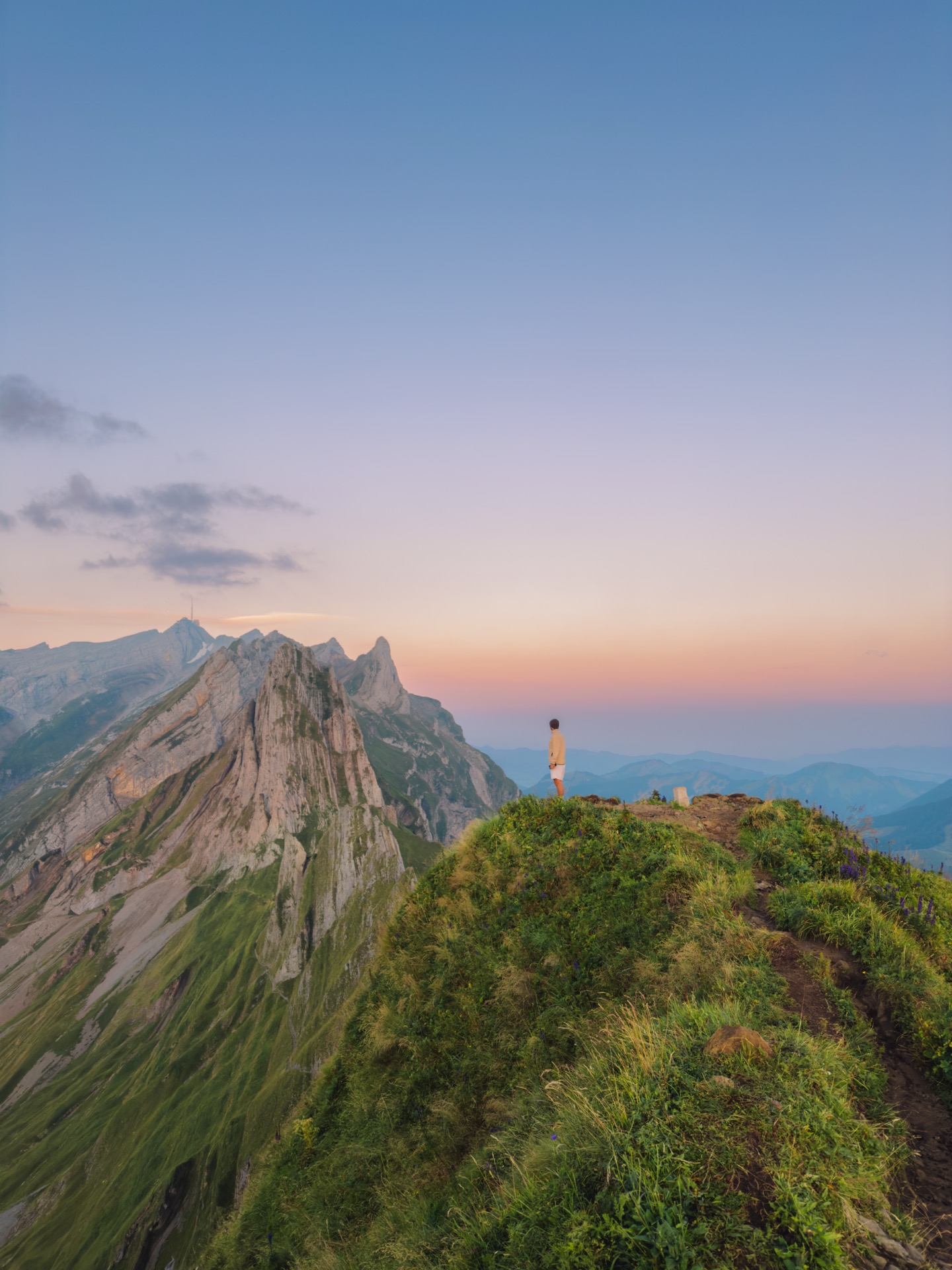 Swiss Alps ridgeline